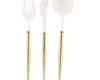White and Gold Cutlery